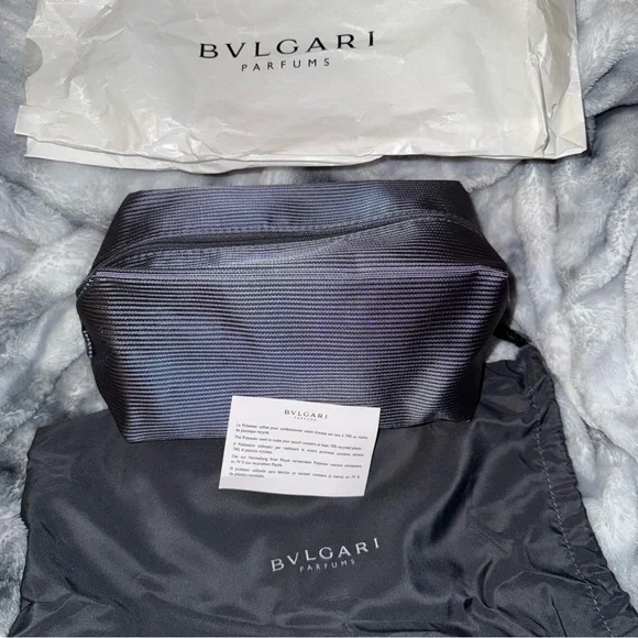 Bulgari Black Textured Pouch - Picture 1 of 7
